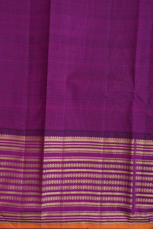 Kanchipuram Silk Saree In Yellow With Floral Buttas