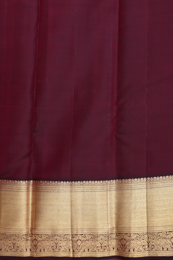 Kanchipuram Silk Saree In Mustard Yellow With Floral Buttas
