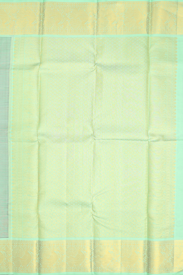 Kanchipuram Silk Saree In Navy Blue With Checks Design