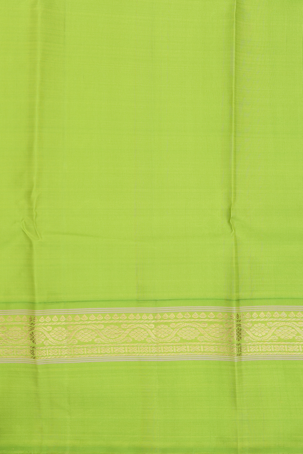 Kanchipuram Silk Saree In Royal Purple With Contrast Border