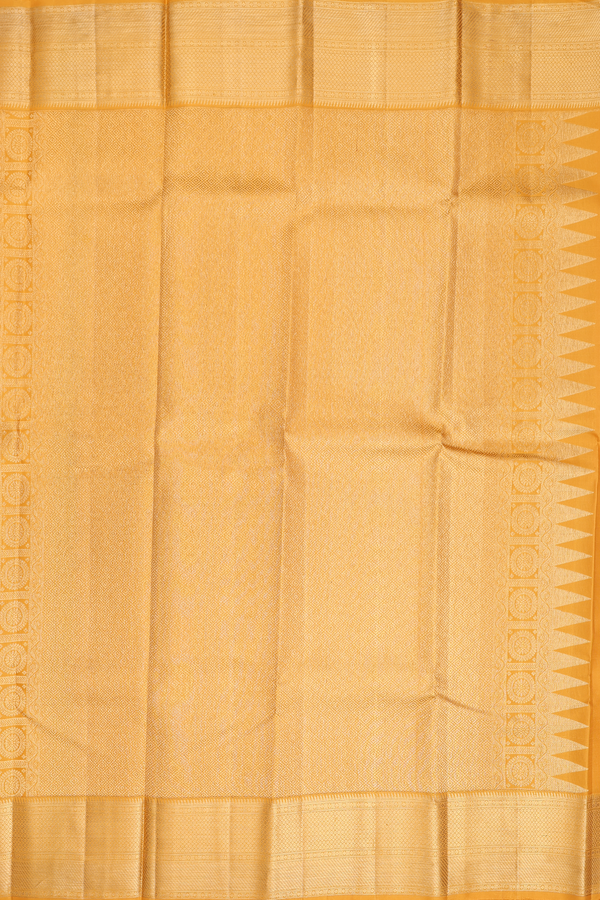 Kanchipuram Silk Saree In Off White With Yazhi Motifs