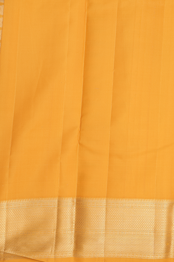 Kanchipuram Silk Saree In Off White With Yazhi Motifs