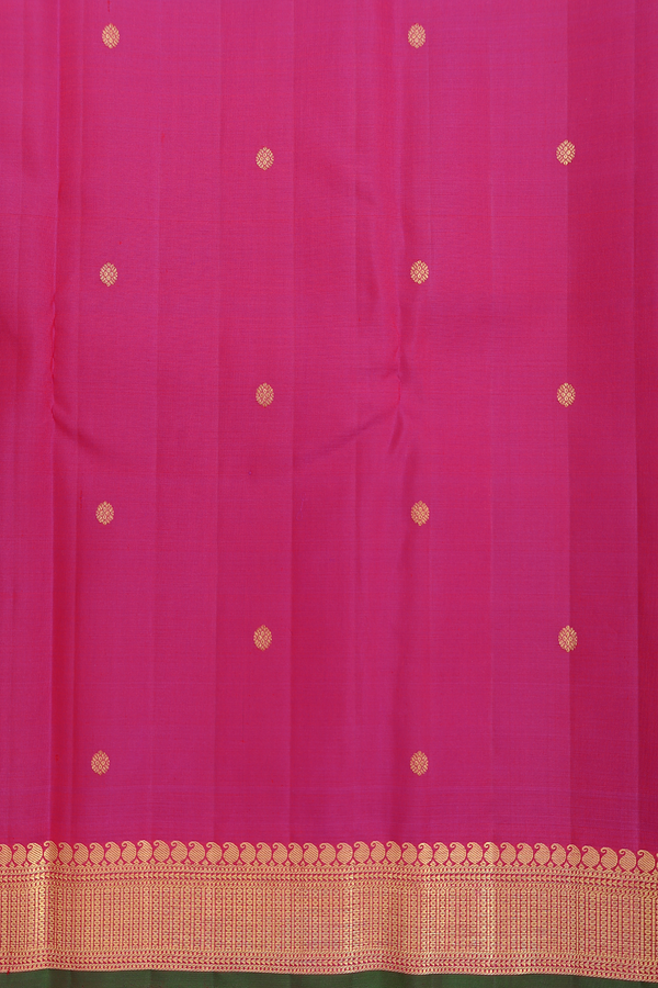 Kanchipuram Silk Saree In Orange With Brocade Design