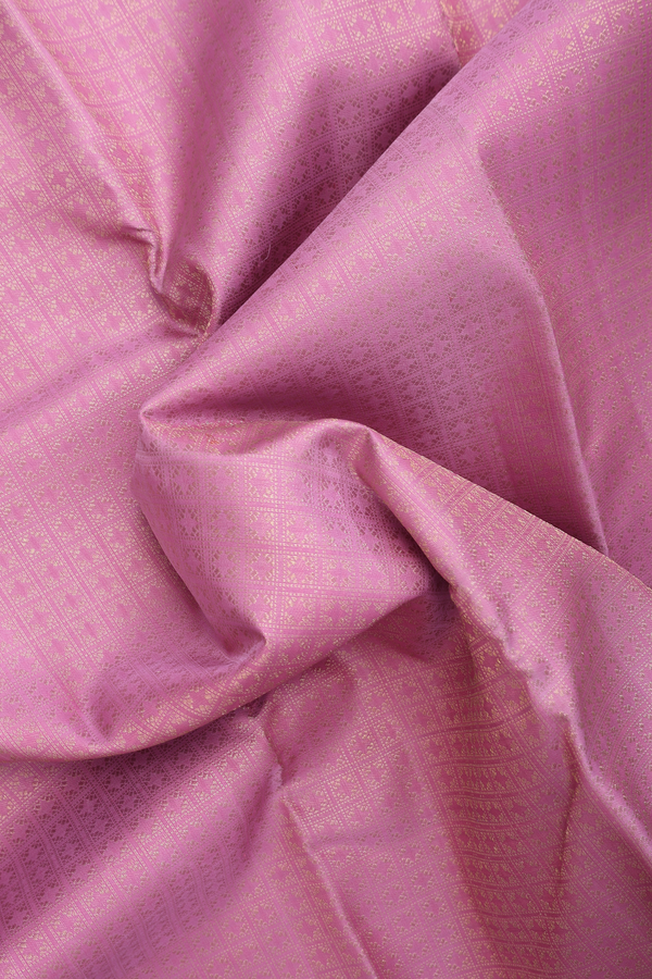 Kanchipuram Silk Saree In Orchid Pink With Brocade Design