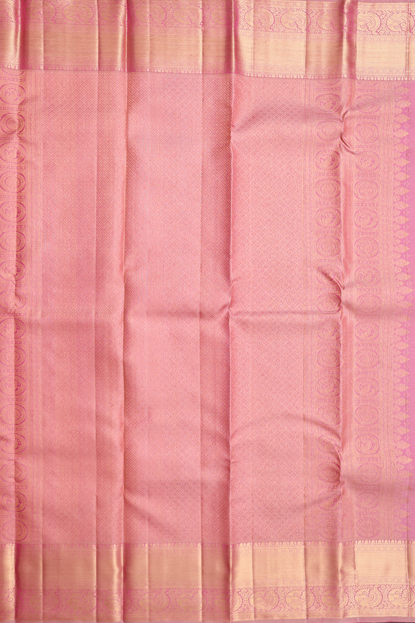 Kanchipuram Silk Saree In Orchid Pink With Floral Design