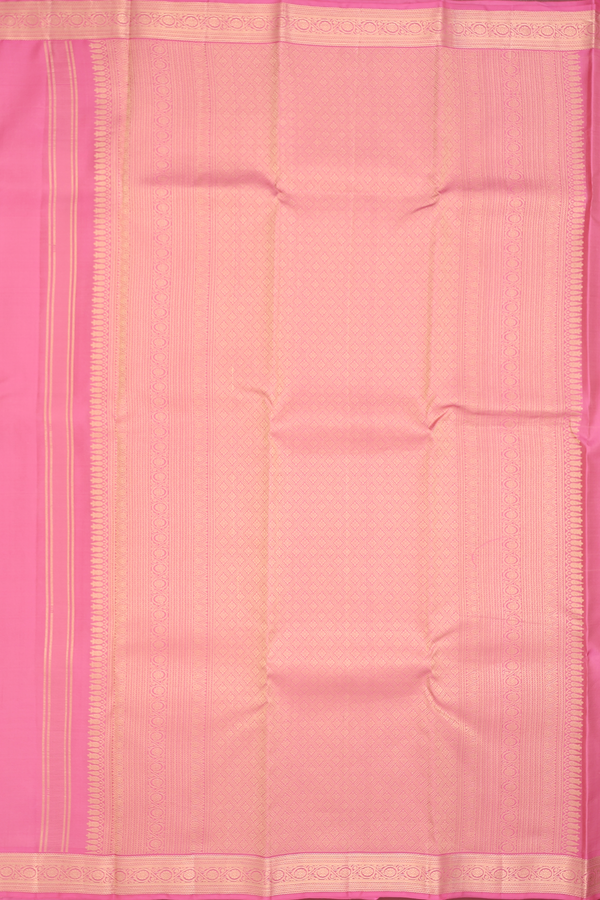 Kanchipuram Silk Saree In Orchid Pink With Leaf Motifs