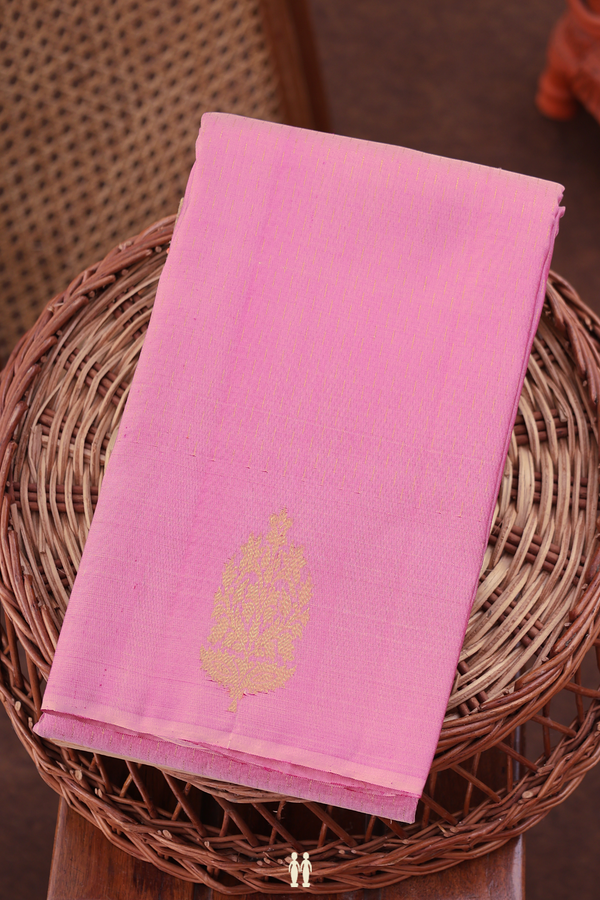 Kanchipuram Silk Saree In Orchid Pink With Stripes Design