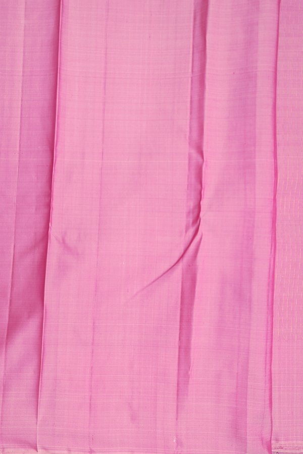 Kanchipuram Silk Saree In Orchid Pink With Stripes Design