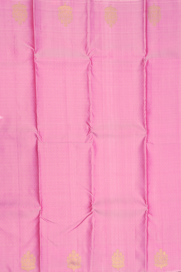 Kanchipuram Silk Saree In Orchid Pink With Stripes Design