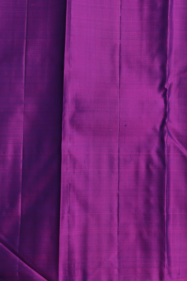 Kanchipuram Silk Saree In Oxford Blue With Jacquard Pattern