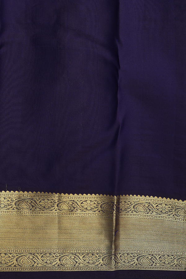 Kanchipuram Silk Saree In Pale Brown With Jacquard Pattern