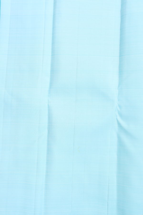 Kanchipuram Silk Saree In Pale Green With Checks Design