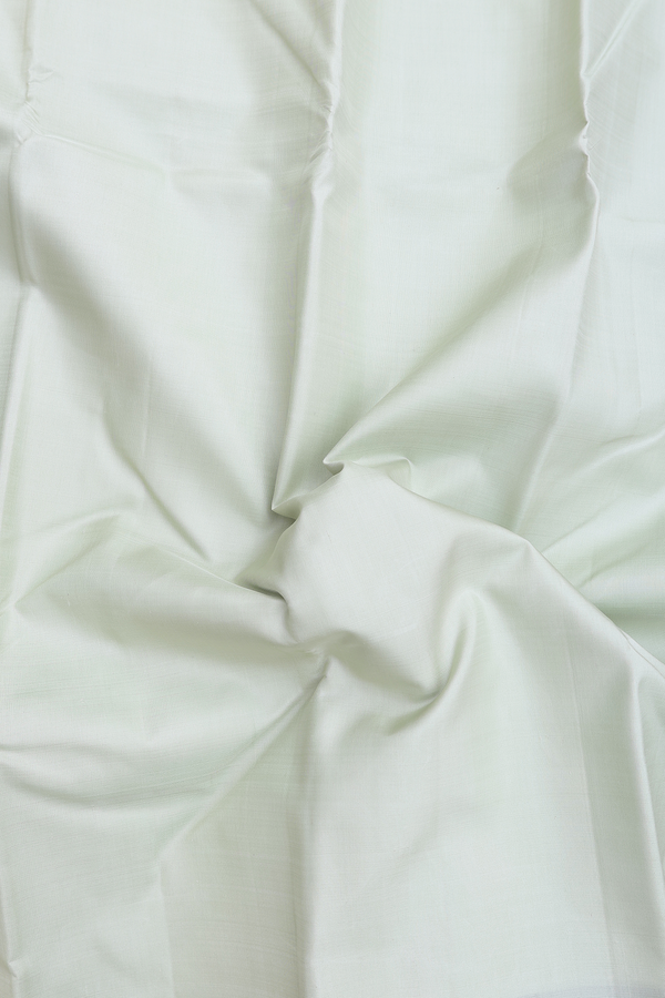 Kanchipuram Silk Saree In Pale Green With Korvai Border