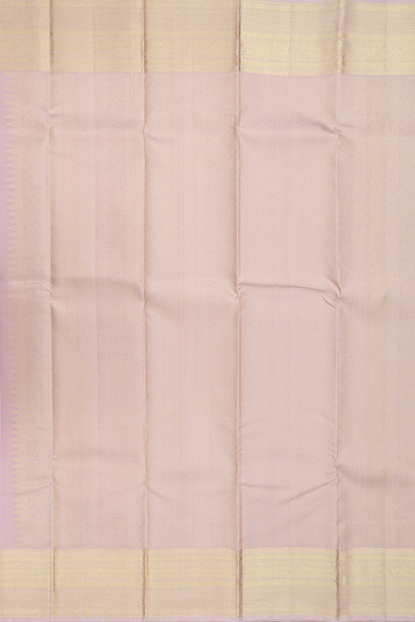 Kanchipuram Silk Saree In Pale Pink With Chakram Buttas