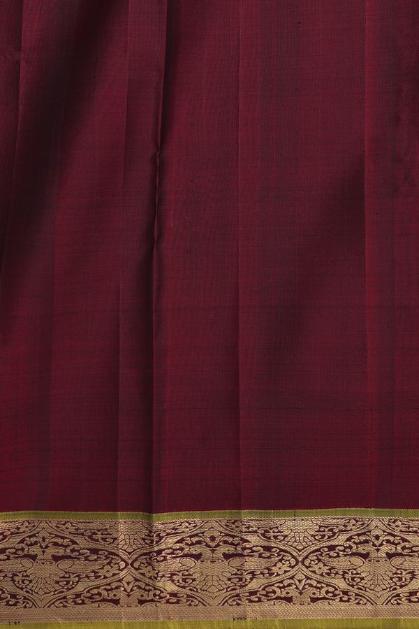 Kanchipuram Silk Saree In Parrot Green With Brocade Design