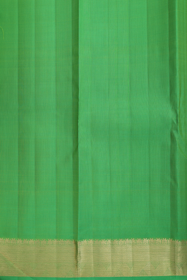 Kanchipuram Silk Saree In Parrot Green With Jacquard Pattern