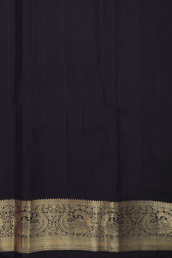 Kanchipuram Silk Saree In Pastel Blue With Floral Buttis