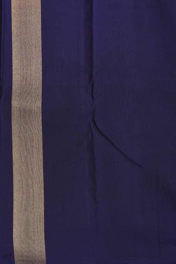 Kanchipuram Silk Saree In Pastel Brown With Big Zari Border