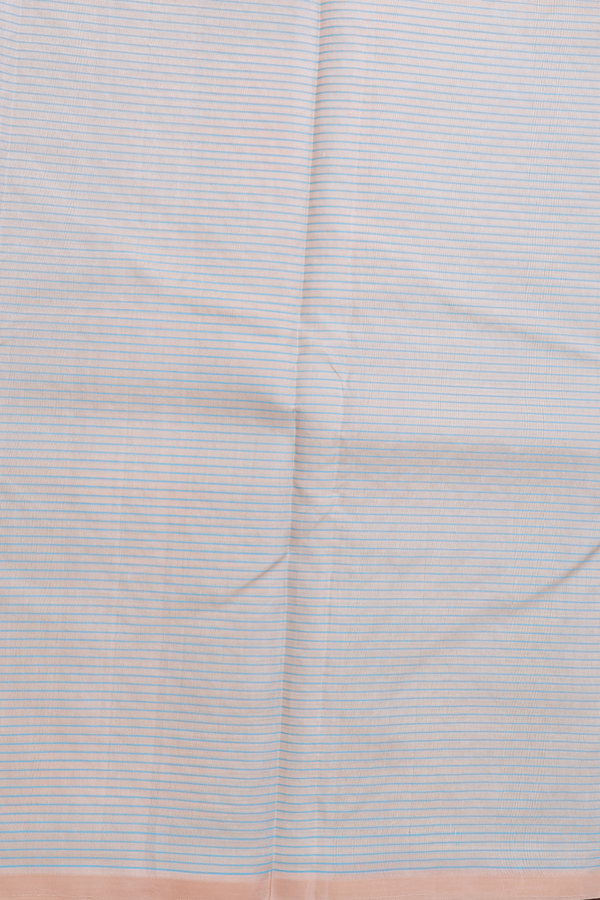 Kanchipuram Silk Saree In Beige With Checks Design