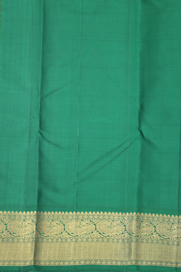 Kanchipuram Silk Saree In Pastel Brown With Checks Design