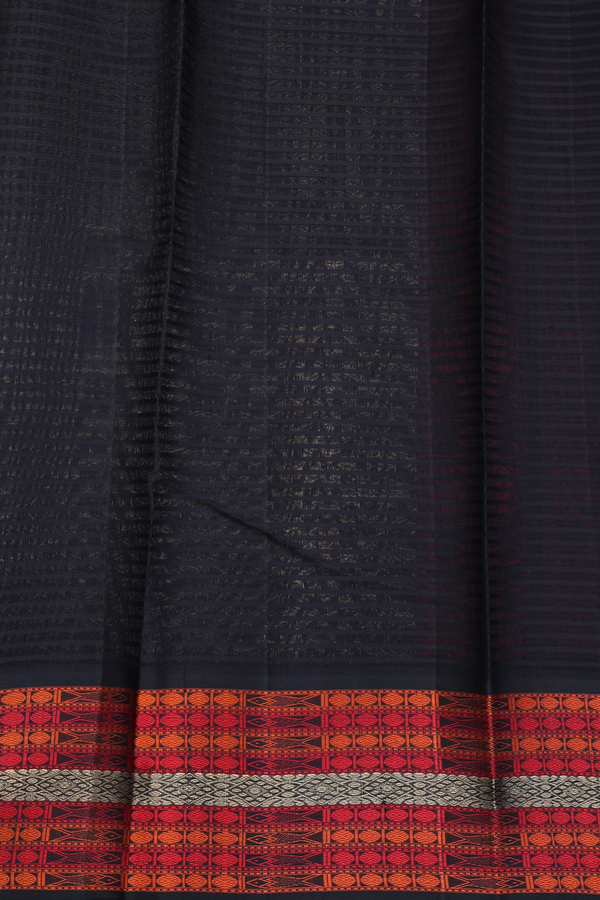 Kanchipuram Silk Saree In Beige With Checks Design