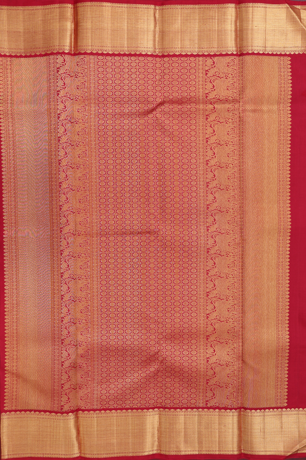 Kanchipuram Silk Saree In Pastel Brown With Korvai Border