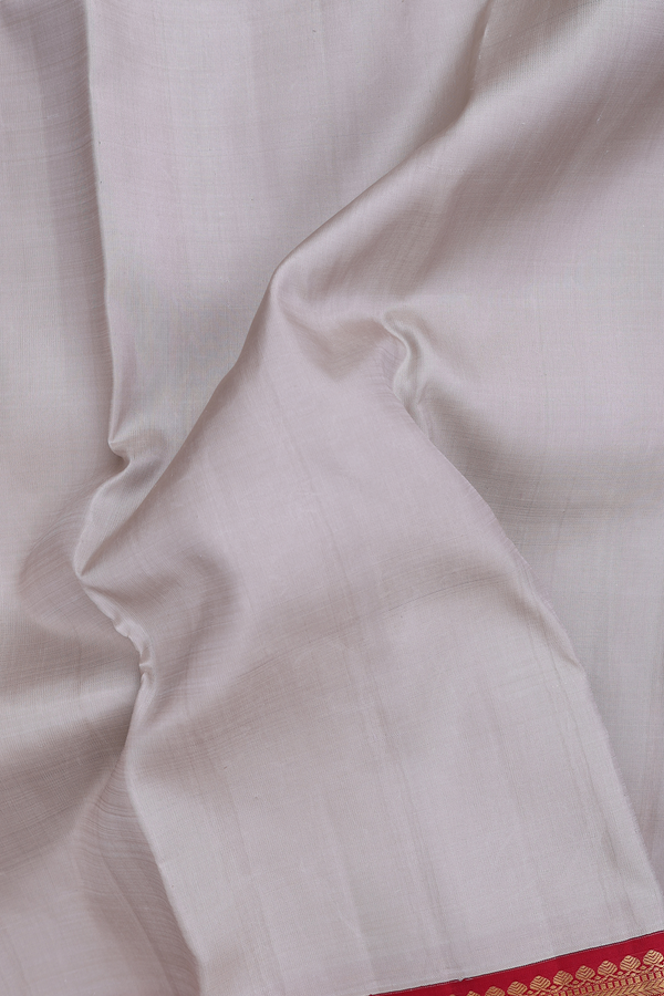 Kanchipuram Silk Saree In Pastel Brown With Korvai Border