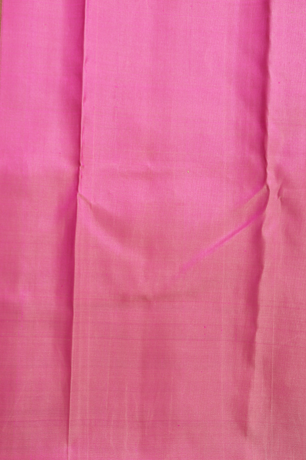 Kanchipuram Silk Saree In Pastel Brown With Temple Border