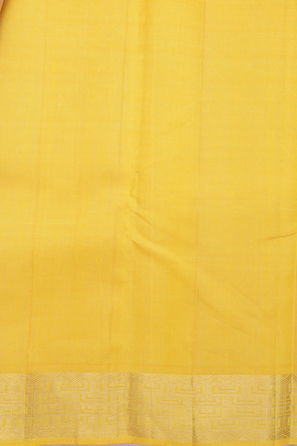 Kanchipuram Silk Saree In Pastel Brown With Zari Buttis