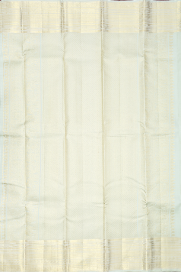 Kanchipuram Silk Saree In Pastel Green With Checks Design