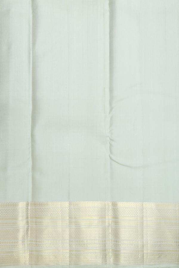 Kanchipuram Silk Saree In Pastel Green With Checks Design