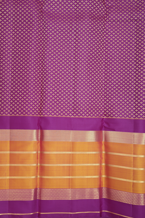 Kanchipuram Silk Saree In Pastel Green With Zari Buttas