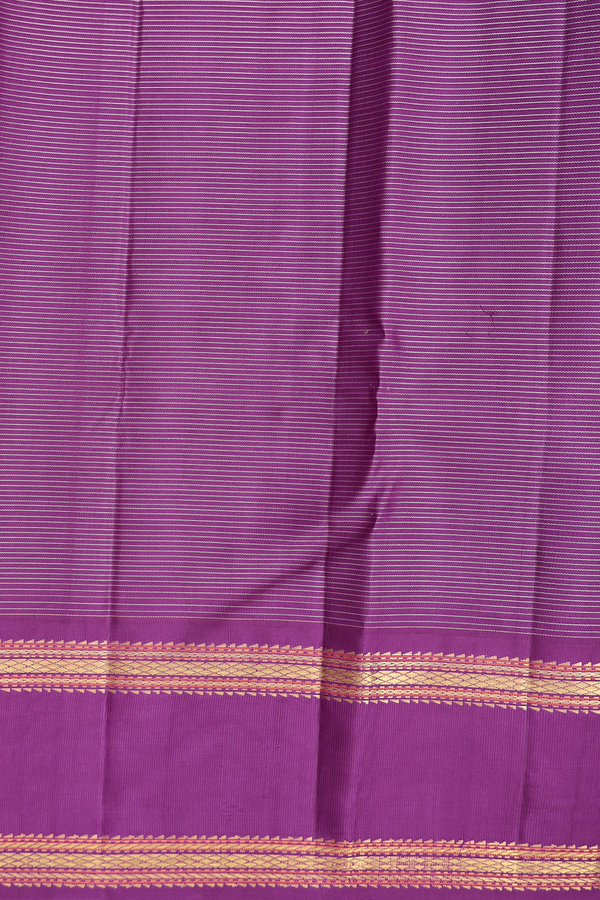 Kanchipuram Silk Saree In Pastel Lavender With Checks Design