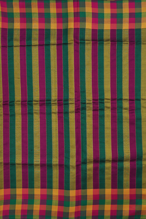 Kanchipuram Silk Saree In Pastel Orange With Floral Design