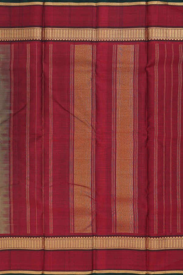 Kanchipuram Silk Saree In Pastel Pink With Korvai Border