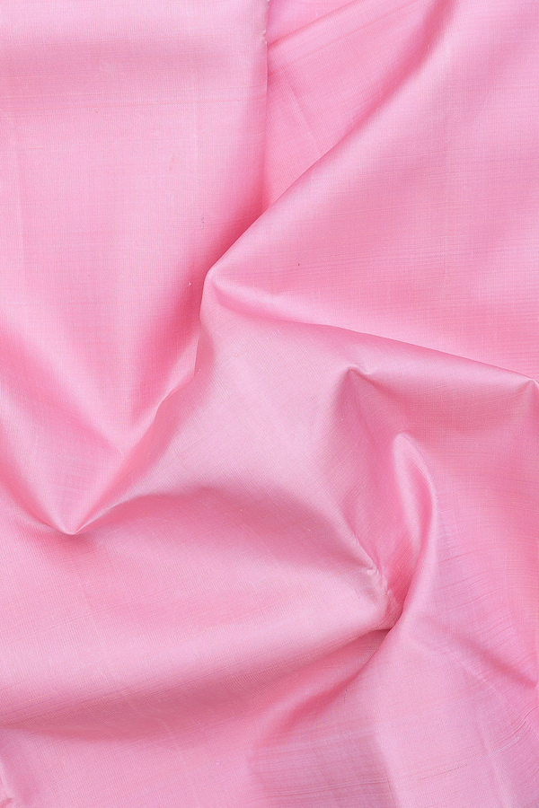 Kanchipuram Silk Saree In Pastel Pink With Paisley Border