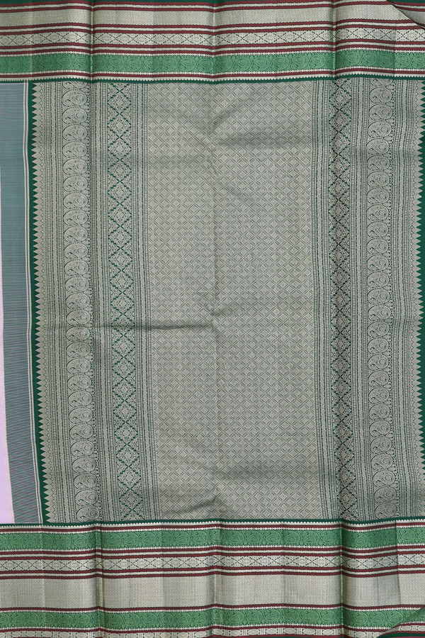 Kanchipuram Silk Saree In Pastel Pink With Zari Buttas