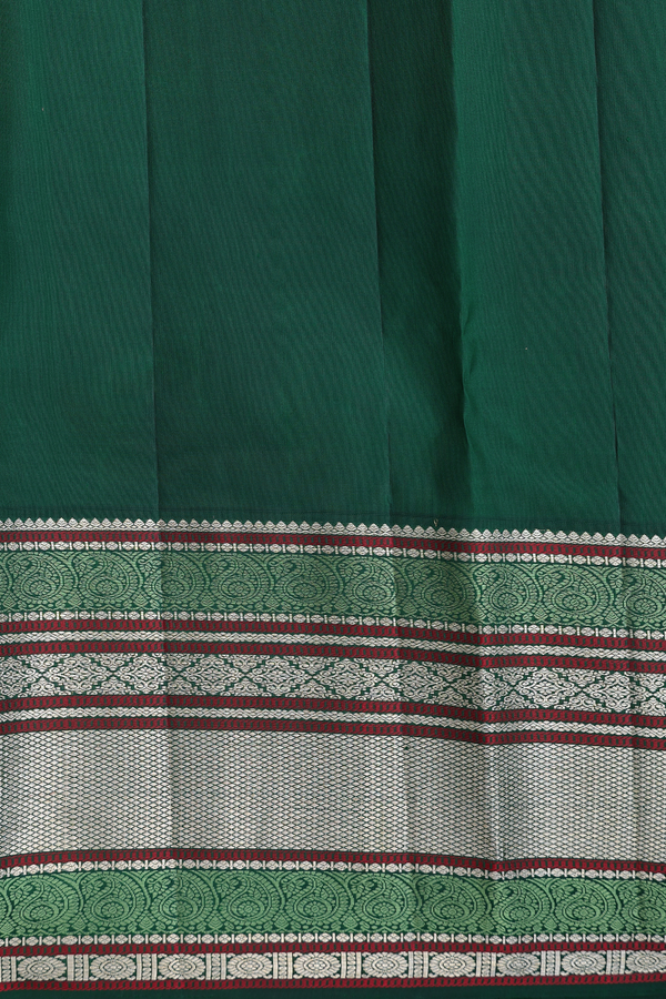 Kanchipuram Silk Saree In Pastel Pink With Zari Buttas