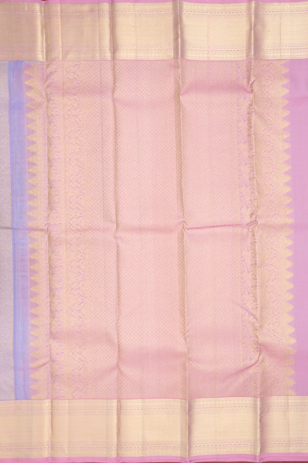Kanchipuram Silk Saree In Pastel Purple With Brocade Design