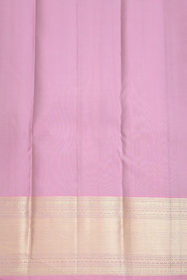 Kanchipuram Silk Saree In Pastel Purple With Brocade Design