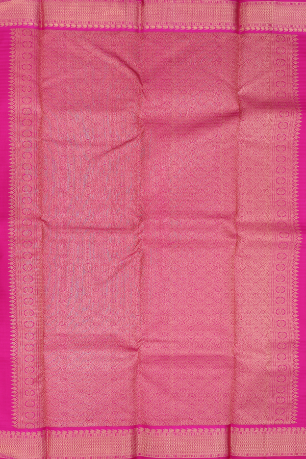Kanchipuram Silk Saree In Pastel Purple With Checks Design