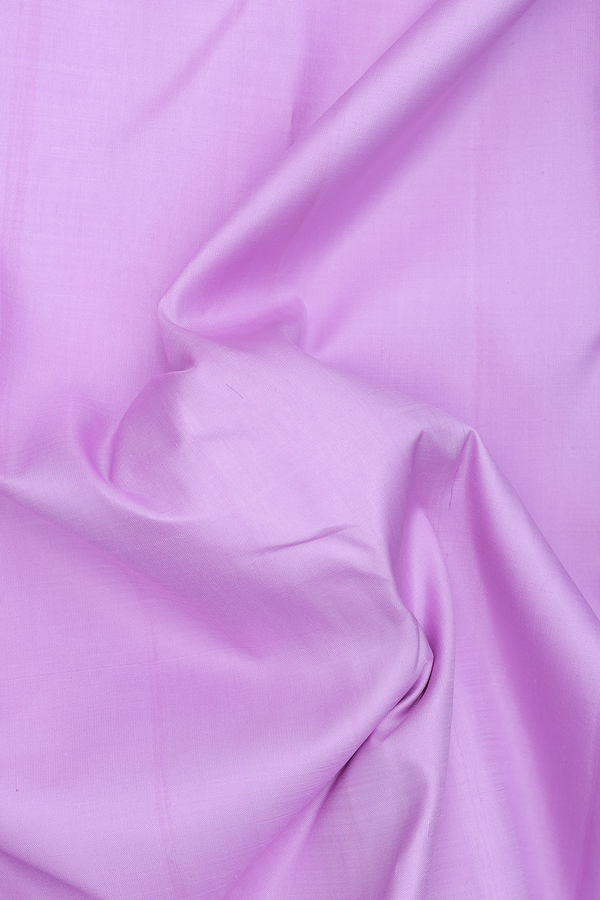 Kanchipuram Silk Saree In Pastel Purple With Contrast Border