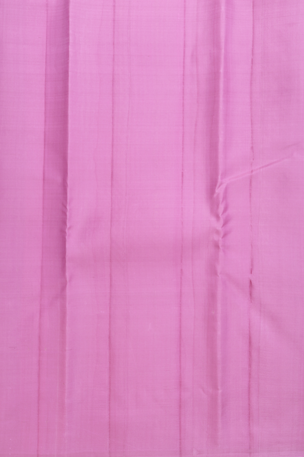 Kanchipuram Silk Saree In Lilac Pink With Stripes