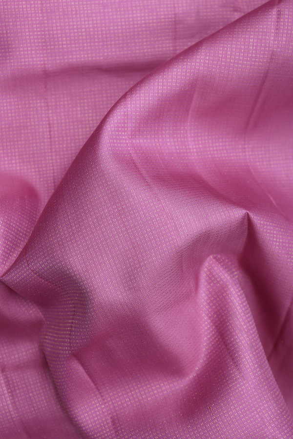 Kanchipuram Silk Saree In Lilac Pink With Stripes