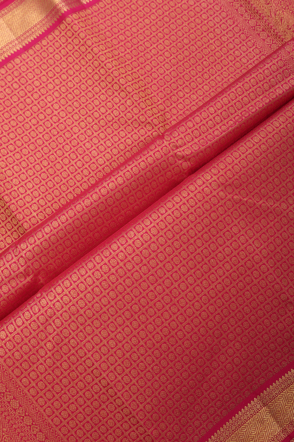 Kanchipuram Silk Saree In Pastel Tan With Zari Buttas