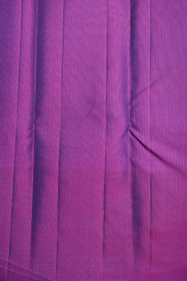 Kanchipuram Silk Saree In Peacock Blue With Horse Buttas