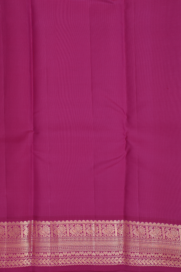 Kanchipuram Silk Saree In Peacock Blue With Iruthalai Pakshi