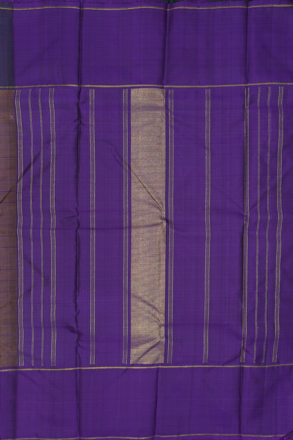 Kanchipuram Silk Saree In Peanut Brown With Checks Design