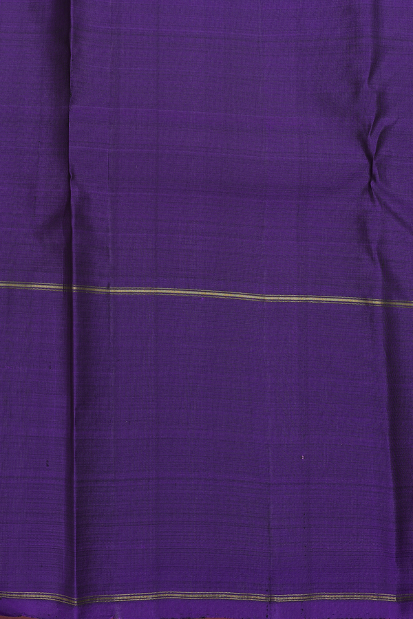 Kanchipuram Silk Saree In Peanut Brown With Checks Design