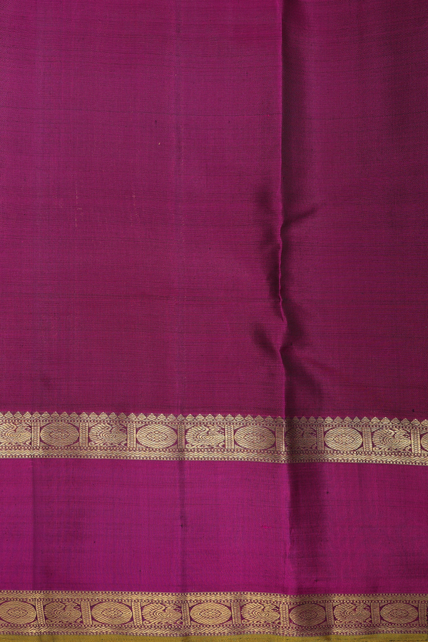 Kanchipuram Silk Saree In Peanut Brown With Checks Design